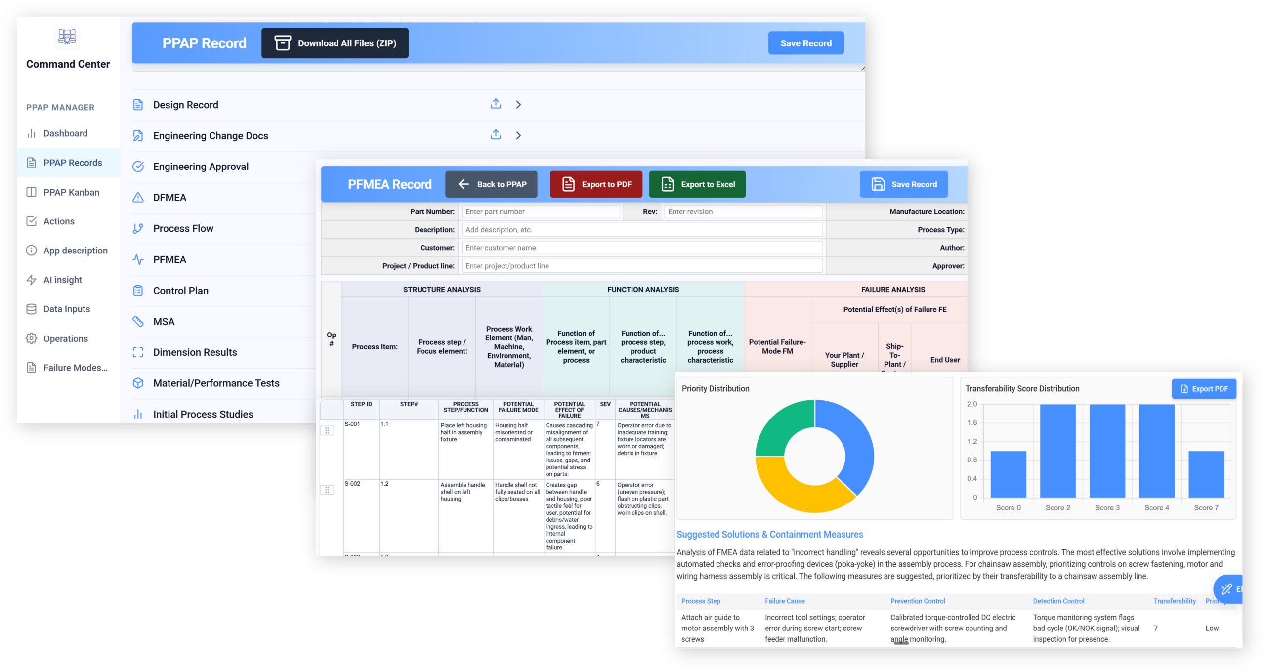 Praxie AI-powered documentation interface.