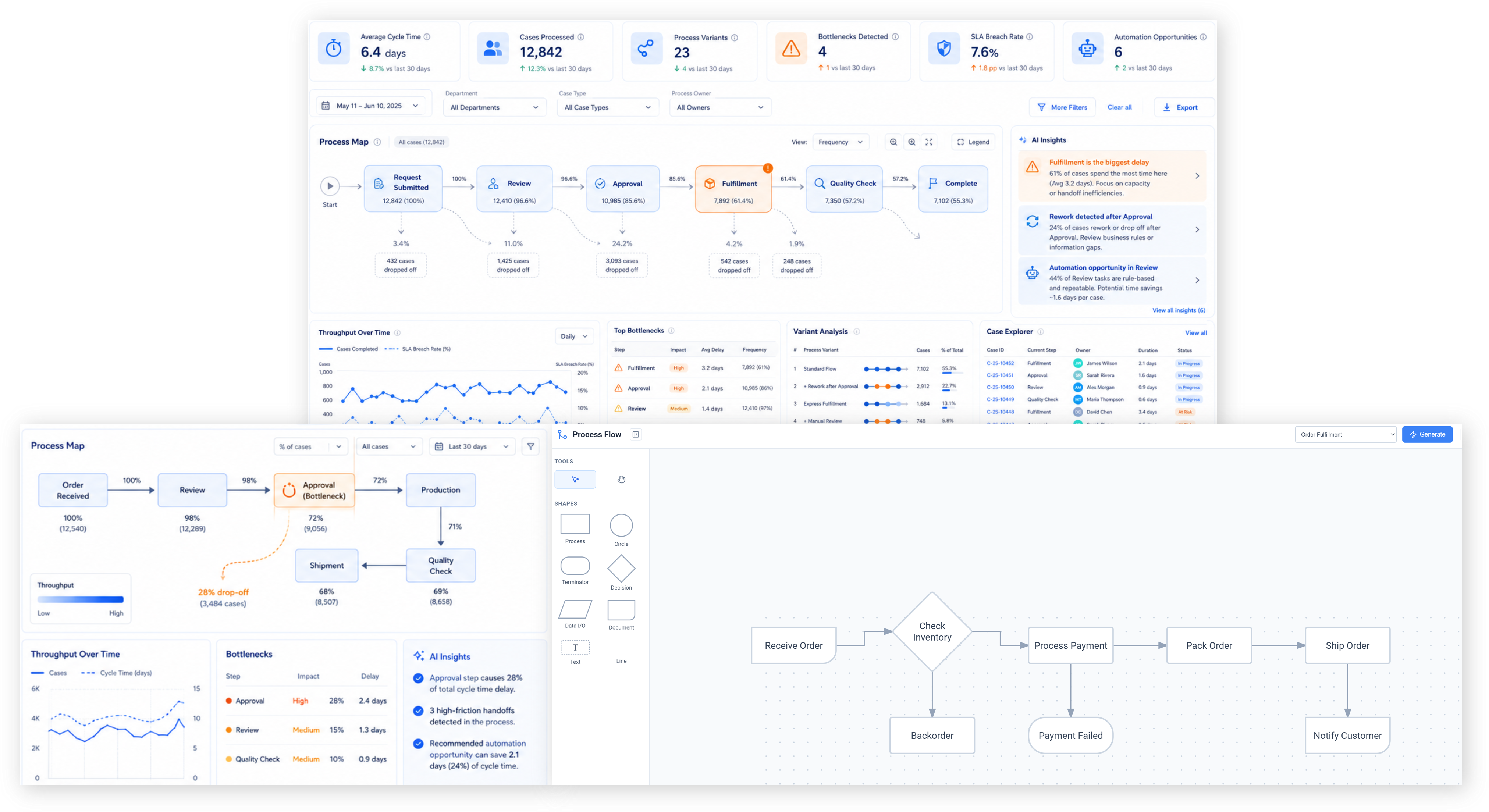 Praxie AI process automation interface.